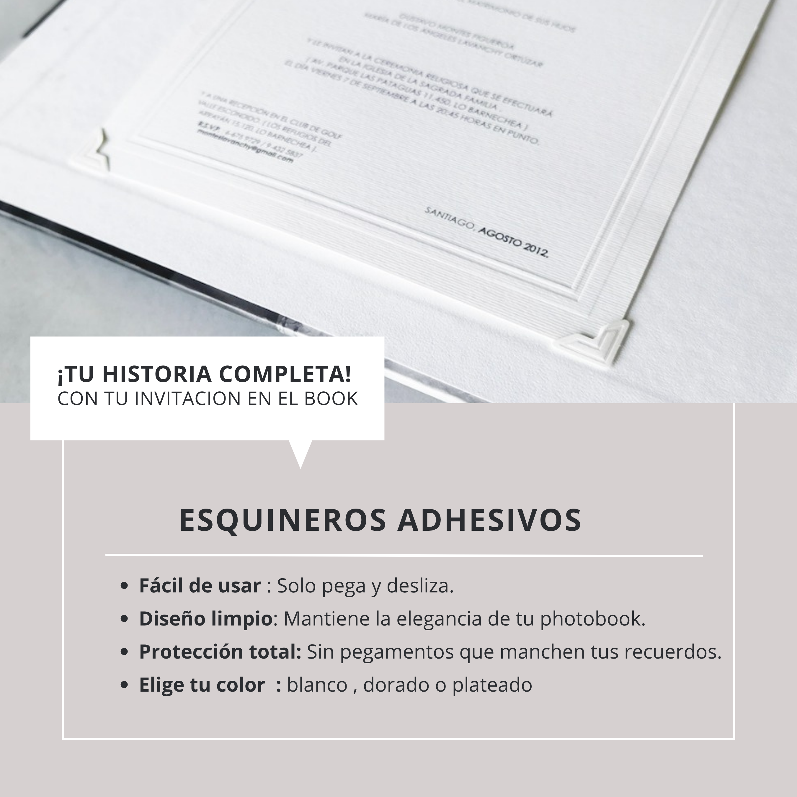 PHOTOBOOK + ESQUINEROS DE REGALO